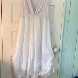 LanVie Midi Summer White Dress Lagenlook